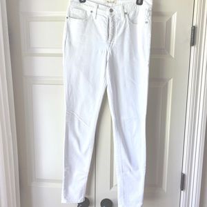 Madewell pure white skinny jeans sz 29 Tall